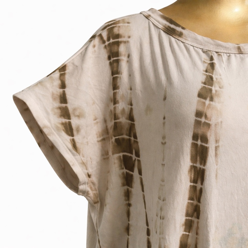 Fashion Nova Beige and Brown Tie-Dye Maxi Dress - Picture 2 of 2